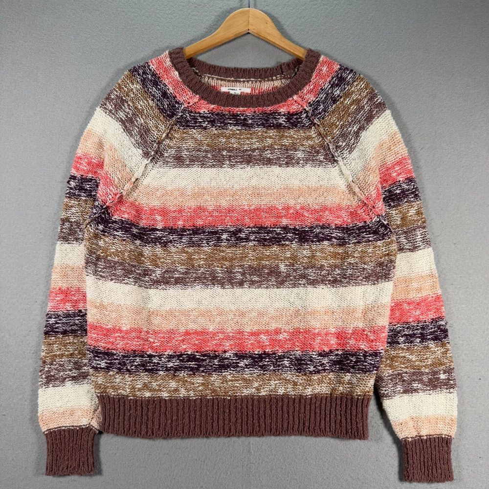 O'Neill Good Day Sweater Womens‎ Medium Multicolor Striped Comfort Outdoor Soft